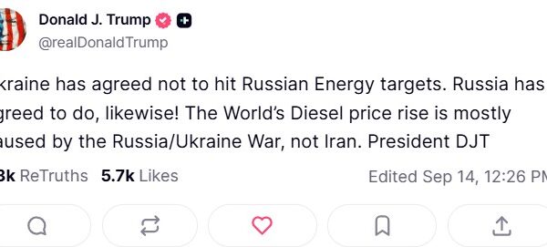 Trump diz que Ucrânia e Rússia concordaram em interromper ataques contra alvos de energia